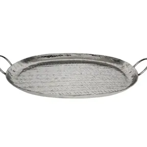 Venta caliente Calidad Nuevo Aluminio Metal Único Color Plata Diseño Elegante Artículos Lujo Decoración Sirviendo - Product Image 3