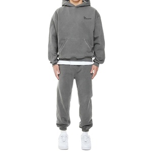 Men Women Oversized Tracksuit Set Hoodie and Pants Loose Fit Cotton Blend Casual Sportswear - Product Image 3