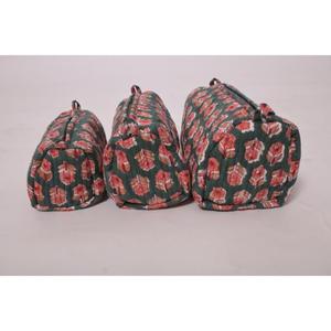 Indian Cotton Durable Portable <b>Large</b> Capacity Waterproof Fashion Printed <b>Makeup</b> Pouch Travel Zipper for Cosmetic <b>Bag</b> - Product Image 2