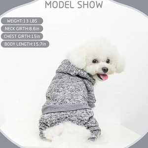 เสื้อโค้ทมีฮู้ดสำหรับสุนัขพร้อมหมวกบุขนแกะเสื้อสเวตเชิ้ตมีฮู้ดให้ความอบอุ่นสำหรับสัตว์เลี้ยงขนาดกลางขนาดใหญ่ - Product Image 2