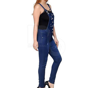 Nouveau femmes jean mode Hip Hop combinaison bavoir pantalon hommes Denim charpentier salopette pleine longueur pantalons décontractés pantalon ample - Product Image 3