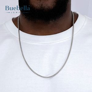 Venta caliente 925 Plata 14K Chapado en oro blanco 3mm Franco Chain Gargantilla Set para hombres Collares Premium - Product Image 1