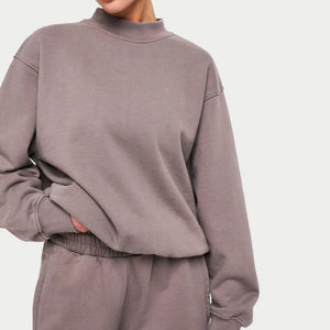 Sudadera de Cuello Redondo de Felpa con Logotipo Personalizado para Mujer, Sudadera Holgada de Otoño, Sudadera Informal de Punto de Manga Larga y Transpirable para Mujer - Product Image 4