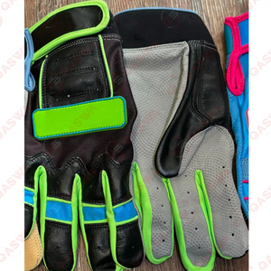 Premium Baseball batting <b>gloves</b> 100% Original Cowhide Leather <b>Gloves</b> Anti-Slip Palm and Breathable <b>Mesh</b> for Youth and Adults - Product Image 3