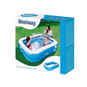 Piscina familiar rectangular transparente inflable Bestway 54005 - Product Image 3