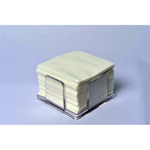 Serviettes de table blanches 20x20cm à bordure gaufrée 100 pièces 60 paquets B2B - Product Image 1
