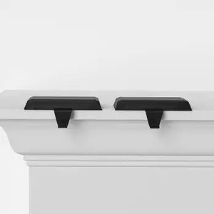 Soporte de calcetín de Navidad de Metal de bronce rústico de lujo para chimenea Mantel Festive Holiday Hanging Display Rack - Product Image 5