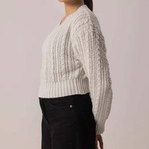 Best Custom Autumn <b>Winter</b> Sweater <b>Top</b> Selling Knit Clothes Ladies Solid Color Long Sleeve Knitwear Sweater For Woman 2025 - Product Image 2