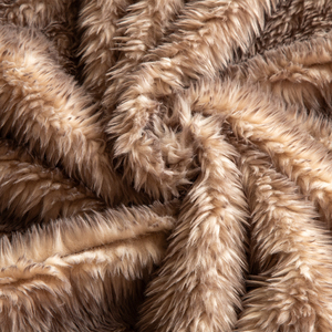 Chăn lông giả siêu mềm mại, màu nâu, chất liệu len dệt kim, thân thiện với môi trường, kiểu kẻ ô đỏ sang trọng, lông xù dài, dùng cho mùa đông - Product Image 4