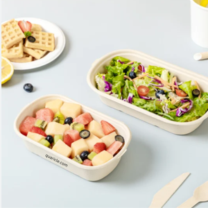 Premium 10oz canne à sucre bagasse plateau jetable en vrac acheter pas cher prix populaire polyvalent service pour les fêtes derniers Kits - Product Image 6