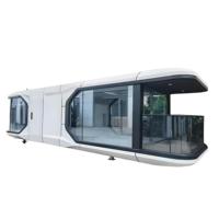 Capsule spatiale de luxe personnalisable, haute technologie, maison préfabriquée moderne, conteneur portable, hôtel-capsule