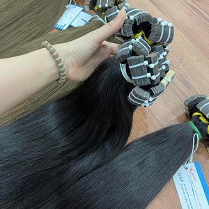 Ruban de cheveux vierges bruts de luxe en gros extensions de cheveux ruban invisible de cheveux vietnamiens 100 humains dans - Product Image 3