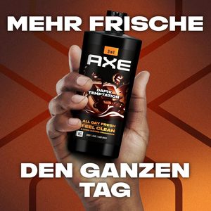 Axe Dark Temptation XXL 3-in-1 Shower Gel & Shampoo for Long-Lasting Freshness and Fragrance, Dermatologically Tested 700ml - Product Image 6