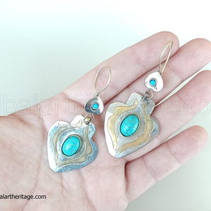 Pendientes Kuchi tradicionales Acabado en plata alemana Joyería tribal al por mayor hecha a mano - Product Image 1