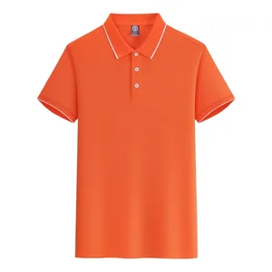 เสื้อโปโล220g แขนสั้น100% โพลีเอสเตอร์ระบายอากาศได้ดีมีขอบสีขาวถักกันยับ - Product Image 5