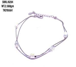 สร้อยข้อมือลูกบาศก์เซอร์โคเนียสร้อยข้อมือโซ่เย็นสำหรับผู้หญิงสร้อยข้อมือเงินสีทอง - Product Image 1