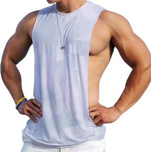Alto mejor fabricante bajo precio elegante tejido 100% algodón deportivo camisetas sin mangas para hombres venta calidad secado rápido adulto - Product Image 4