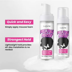 Bellezon <span class=keywords><strong>Mousse</strong></span> Coiffante Étiquette Personnalisée <span class=keywords><strong>Fixation</strong></span> Extrême pour Perruques en Dentelle - Product Image 2