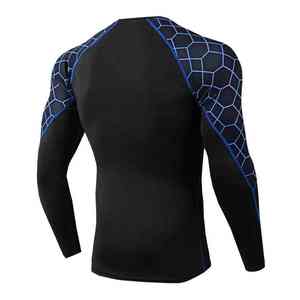 เสื้อแรชการ์ดแขนยาวสำหรับผู้ชายชุดป้องกันผดผื่นพิมพ์ซับลิเมชันตามสั่งไซส์และดีไซน์ - Product Image 3