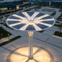 304 Edelstahl Solarbetriebene IP65 Wasserdichte RGB LED-Baumskulptur mit Fernbedienung/Tastensteuerung für Kommerzielle Außenlandschaftsgestaltung