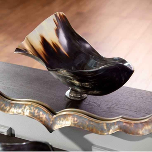 Bol à raser et à mousser en corne de bœuf véritable, plat de service personnalisé, technique écologique - Product Image 1