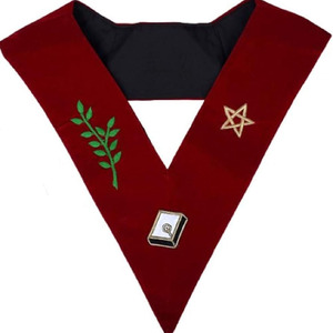 Collar y Regalia Masónicos del Rito Escocés de 14 Grados |   Mason de 14º Grado |   Material de Cinta Hecho a Mano y Color Personalizado - Product Image 2
