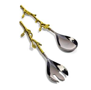 Elegante juego de servidor de ensalada de acero inoxidable 95 Individual Arco Iris oro plata platino revestimiento de Color cocina uso comercial de alimentos - Product Image 6