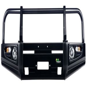 Pare-buffle en acier noir NP300 Deluxe Steel Bull 4x4 tout-terrain avec plaques de poids, pare-chocs avant NP300 4x4 à vendre - Product Image 1