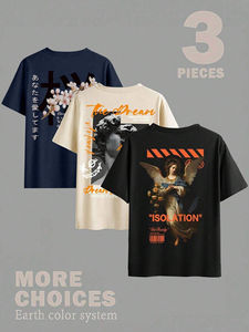 Tendance Hommes Chemises Imprimées T-shirt Imprimé Vintage Lavé À L'Acide/Lavé Fabriqué Avec Doux 100% Coton Fabriqué au Pakistan - Product Image 6