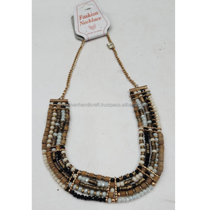 Collar de Resina Ecológico Hecho a Mano al por Mayor con Cuentas de Resina, Colores y Tamaños Personalizables, Patrón de Piedras de Resina Indias - Venta al por Mayor - Product Image 2