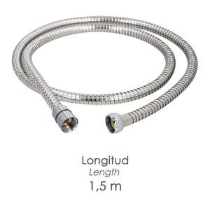 Tubo Flessibile per Doccia in Acciaio Inossidabile 1,50 Metri con Accessori in Ottone - Product Image 2
