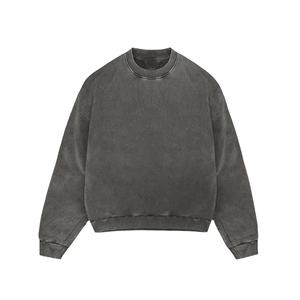 Sudadera Oversize Vintage de Estilo Urbano para Hombre, 400 gsm, Hombros Caídos, Cuello Redondo, Lavado Ácido, Colección 2026 - Product Image 3