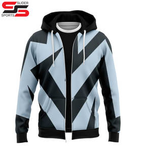 Personalizado al por mayor de sublimación cremallera colorido estilo básico más tamaño de los hombres sudaderas con capucha de sublimación - Product Image 5