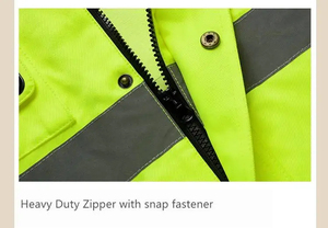 Veste de sécurité haute visibilité personnalisée en gros, thermique, réfléchissante, hautement protectrice, respirante, pour les travailleurs en extérieur - Product Image 5