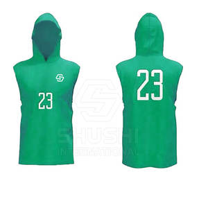 Sudadera con capucha sin mangas de fútbol con bandera personalizada para hombre, 7on7 talla grande, deportes de rendimiento transpirables de secado rápido con color y logotipo personalizados - Product Image 3