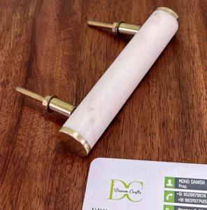 Modern Luxury White Cylindrical Marble Brass Door Handle Solid <b>Crystal</b> Stone Rod Cabinet Pull Knobs <b>Other</b> <b>Crystal</b> <b>Crafts</b> - Product Image 5