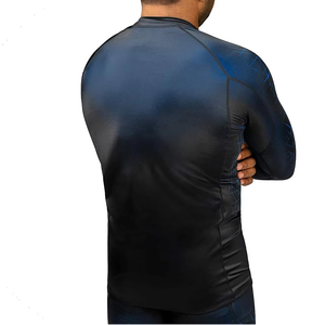 Custom Breathable Quick Dry Anti-UV Spandex/Polyester Jiu Jitsu Rashguard <b>T</b>-<b>Shirt</b> Unisex Set for Muay Thai Wrestling MMA UFC BJJ - Product Image 2