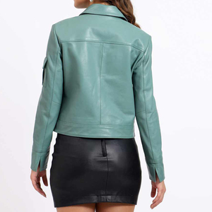 Veste en cuir suédé tendance pour femmes, vestes en cuir bomber authentiques, veste en cuir PU de haute qualité, solide, pour l'hiver - Product Image 3