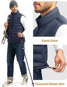 Venta Directa de Fábrica, Chaleco Acolchado con Cierre y Cuello en V, Personalizable, Transpirable, de Alta Calidad, para Hombre, Invierno, Casual - Product Image 4