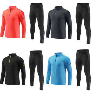 ชุดวอร์มเล่นฟุตบอลสำหรับผู้ชายชุดออกกำลังกายเล่นยิมน้ำหนักเบามีซิปครึ่งโลโก้กำหนดเอง - Product Image 1