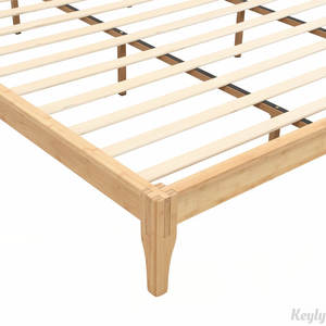 12-Inch Solid Dry Bamboo Wood <b>Platform</b> <b>Bed</b> Frame Easy Assembly Extendable Storage Modern for Home Furniture <b>Double</b> Queen <b>Beds</b> - Product Image 2
