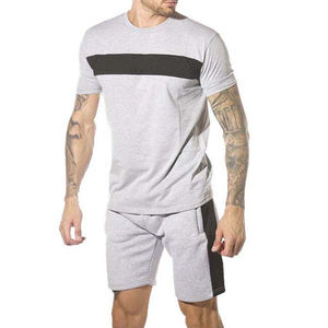 Nouveau modèle Vente en gros Ensembles d'été 2 pièces en coton pour hommes Streetwear décontracté Ensembles courts pour hommes - Product Image 4
