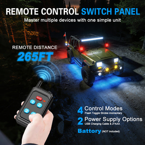 <span class=keywords><strong>Interruptor</strong></span> <span class=keywords><strong>de</strong></span> Luces LED para Auto <span class=keywords><strong>de</strong></span> 12V 24V con Control Remoto a Prueba <span class=keywords><strong>de</strong></span> Agua, Panel <span class=keywords><strong>de</strong></span> Interruptores LED <span class=keywords><strong>de</strong></span> 4 Canales para ATV, SUV y Todoterreno - Product Image 4