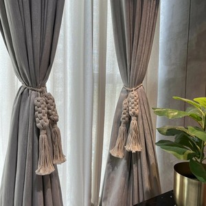 Premium Quality Macrame Drapery Tie Backs <b>Curtain</b> Holder Holdback Boho <b>Curtain</b> Tie Back Strap From India - Product Image 5