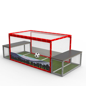 Estructura Metálica para Juegos de Fútbol al Aire Libre con Red de Seguridad y Campo de Césped Artificial para Niños - Product Image 1