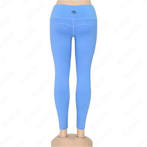 Blaze Fight Wear sólido elástico cintura Yoga Leggings transpirable que absorbe el sudor cuatro vías estiramiento antibacteriano de talla grande al por mayor - Product Image 3