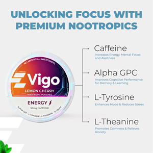 Vigo customizzato 200mg di caffeina energia Nootropic sacchetti efficaci senza nicotina sostituiscono gli ingredienti naturali sacchetti di caffeina - Product Image 3