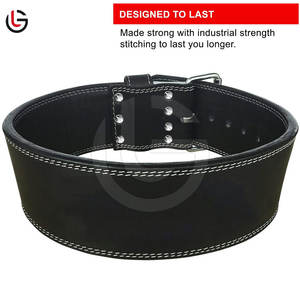 Customized Belt Pin <b>Buckle</b> Weightlifting Belts Wholesale Leather Cow Hide Weightlifting Belts For Sale - Product Image 5