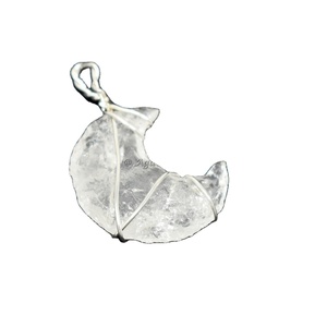 Colgante de cristal Natural indio hecho a mano, Gema curativa, cristal de cuarzo, Luna, alambre dorado, el mejor precio - Product Image 3