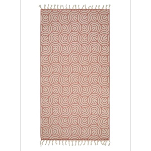 ผ้าขนหนูเทอร์รี่ลายวงกลมจากลอนดอน สีเทอร์ราคอตต้า ขนาด 36x66 นิ้ว - Product Image 4